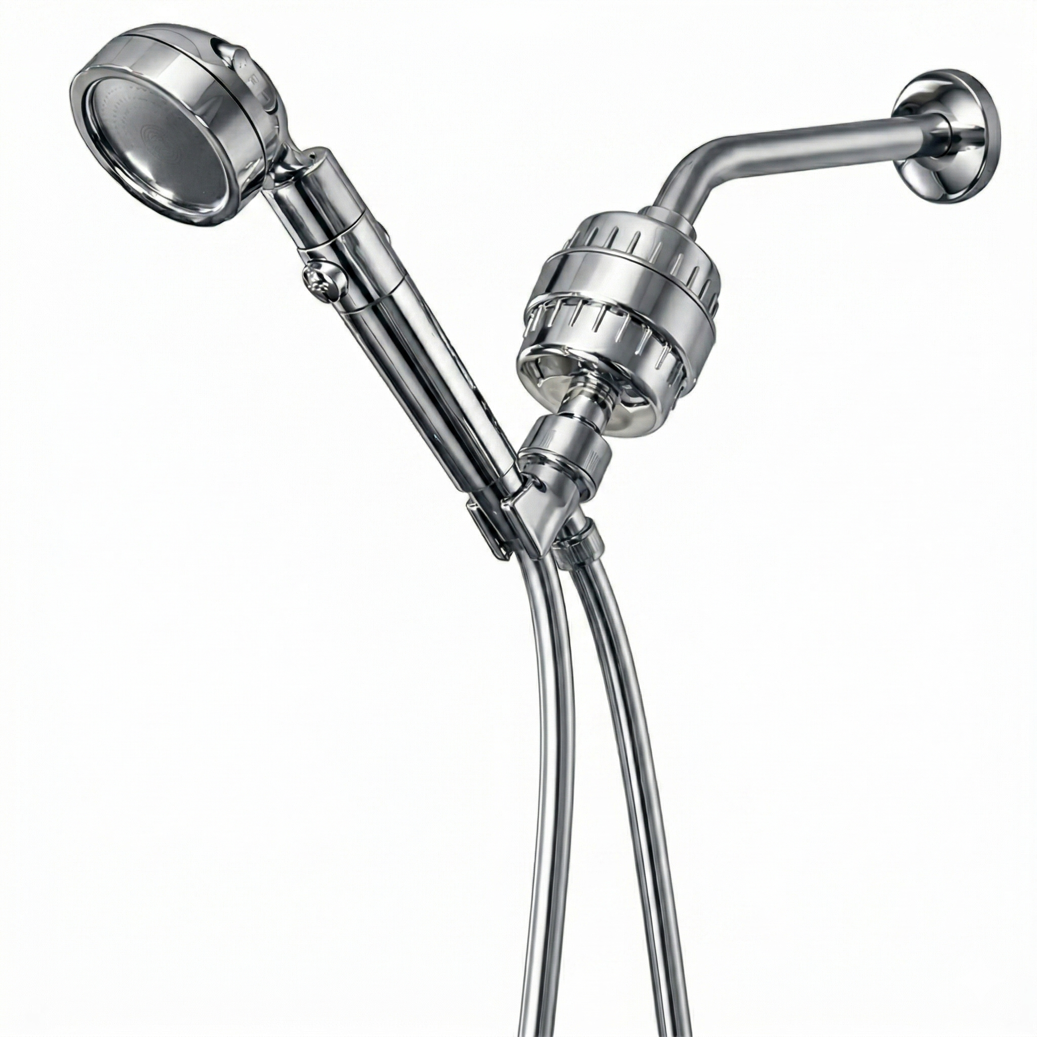 MineralStream Duo Shower Head Showerhead Complete Shower Kit