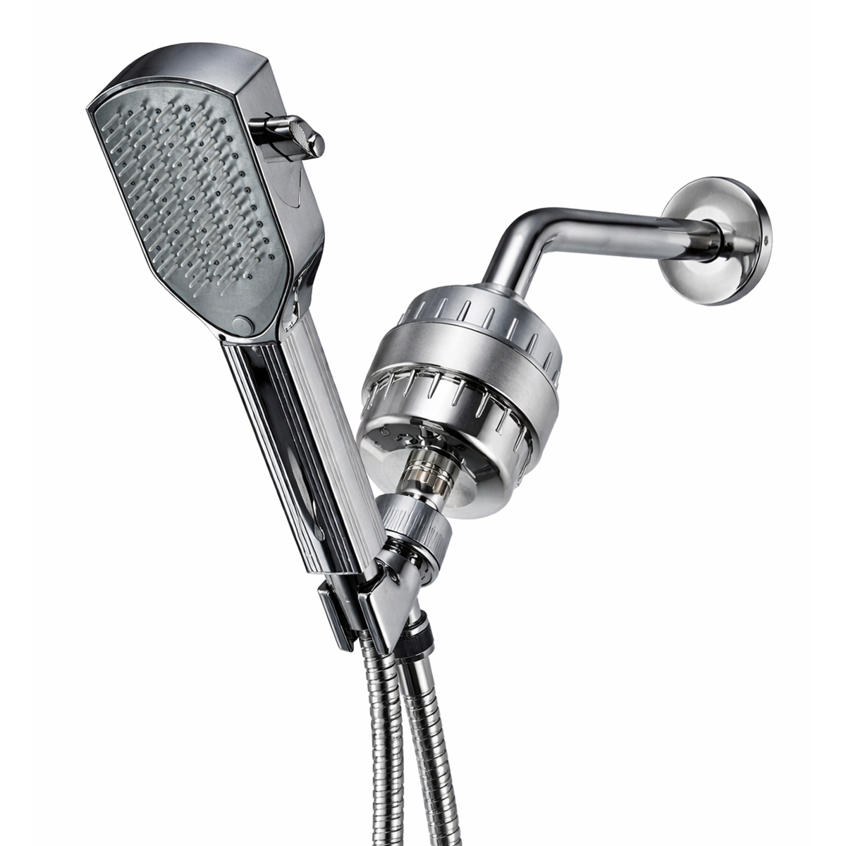 Detangler Combead Showerhead Complete Shower Kit