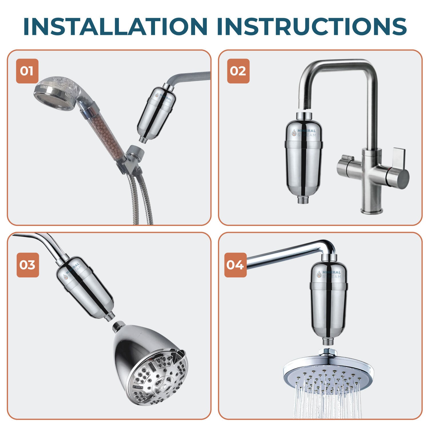 Προχωρημένο φίλτρο ντους για σκληρό νερό