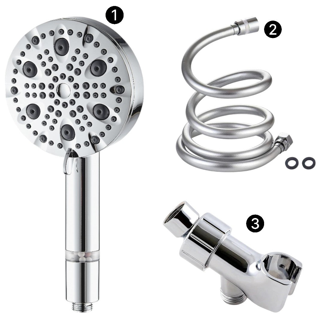 Luxe 9 Mode Showerhead Shower Kit Essentials